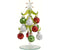 Hand Crafted Green Glass Tree-6" w/Red, Green, White Ornaments - YourGardenStop
